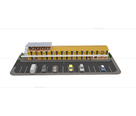 3D-моделирование придорожного мотеля на 26 номеров фото 1