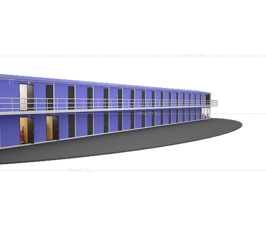 3D-модель общежития для рабочих на 32 номера фото 2