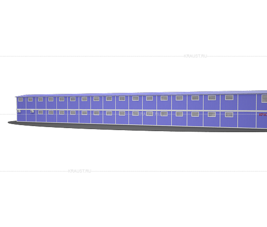 3D-модель общежития для рабочих на 32 номера фото 3