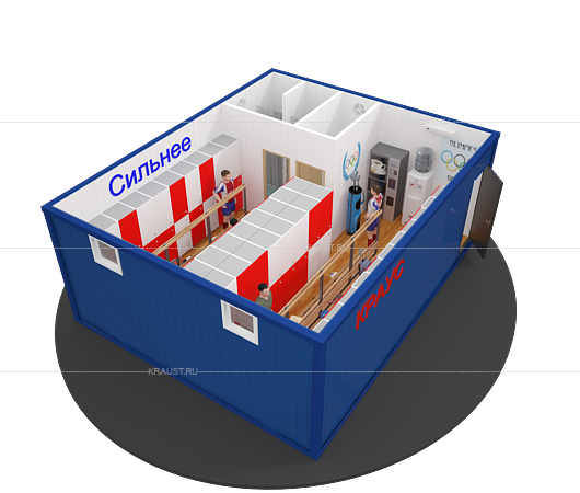 3D-модель общей спортивной раздевалки фото 2
