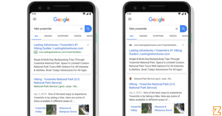 Дизайн поисковой выдачи Google
